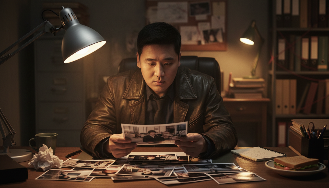 수집된 증거자료 확인하는 고탐정 