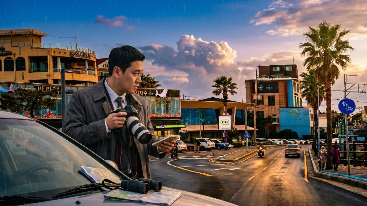 제주도 시내에서 임무중인 고탐정 