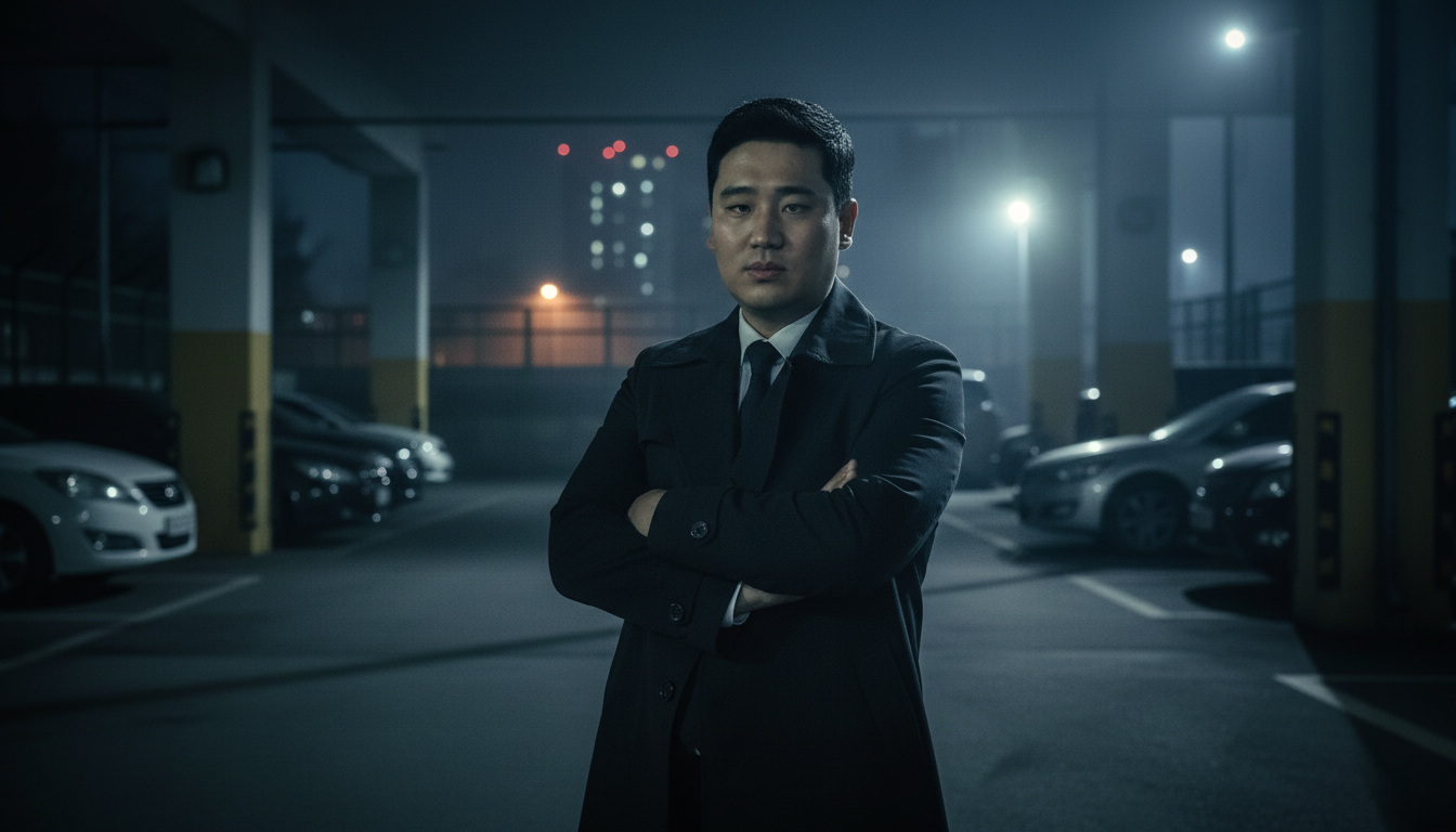 길가에 서서 고민하고 있는 고탐정 