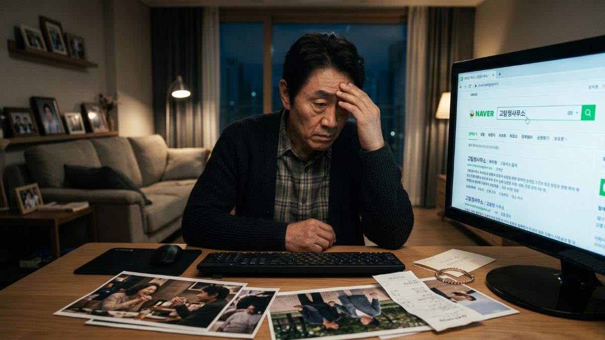 외도로 인해 힘들어하는 남편 